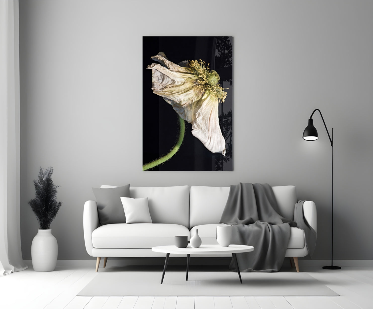 Flower Glass Wall Art-2