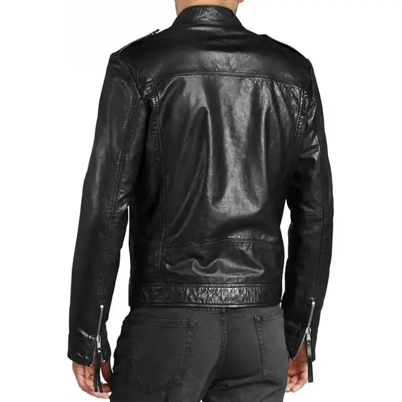 Men’s Classic Black Leather Jacket-1
