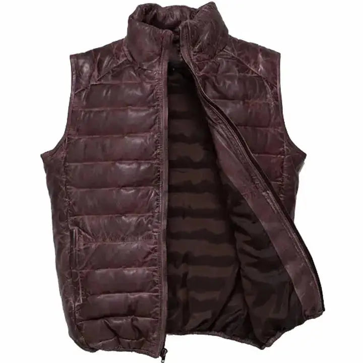 Bubble Leather Vest-1