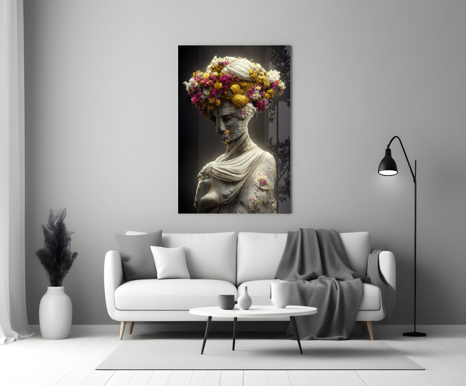 Abandoned Statue Glass Wall Art  || Designer Collection-2