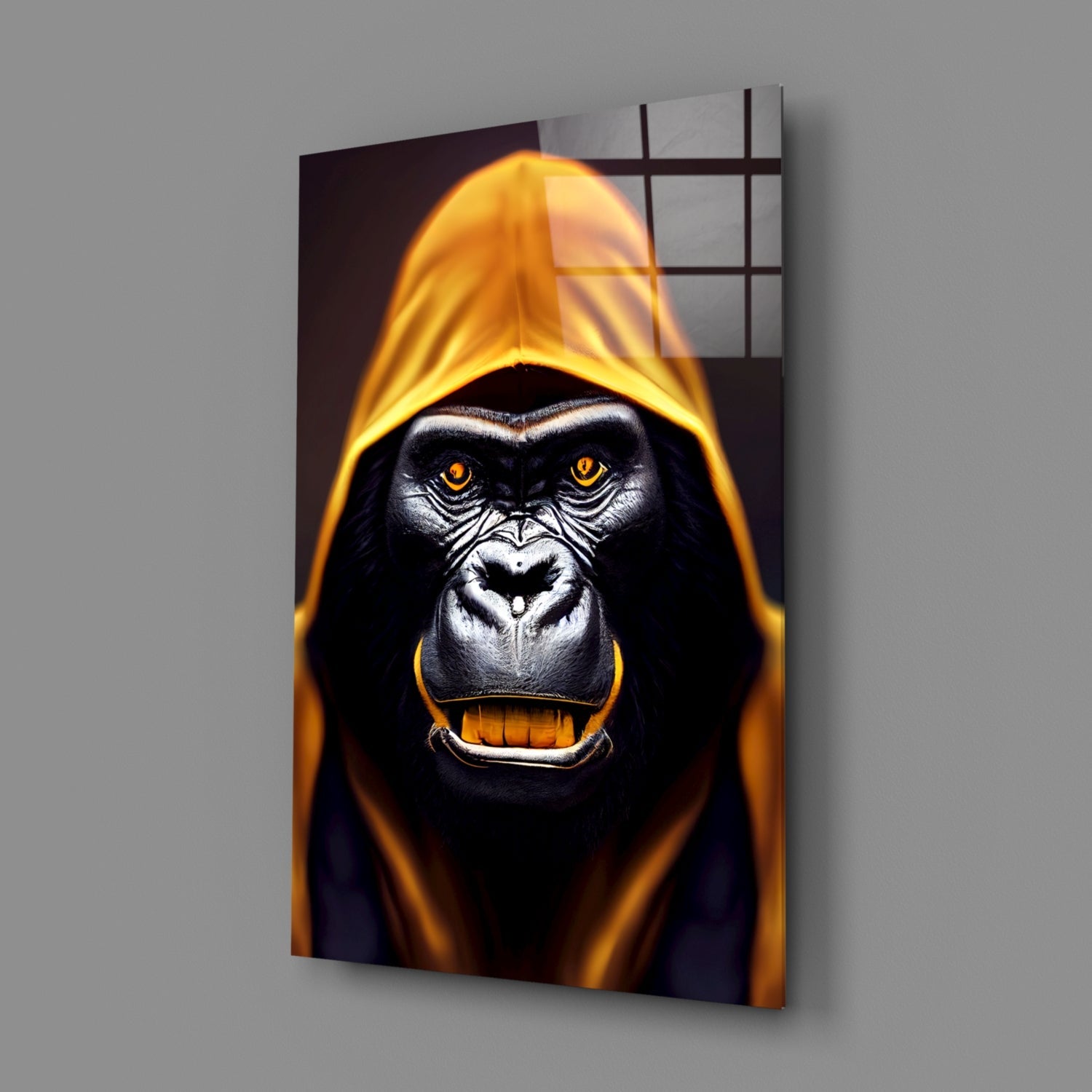 Angry Smile Glass Wall Art  || Designer Collection-1