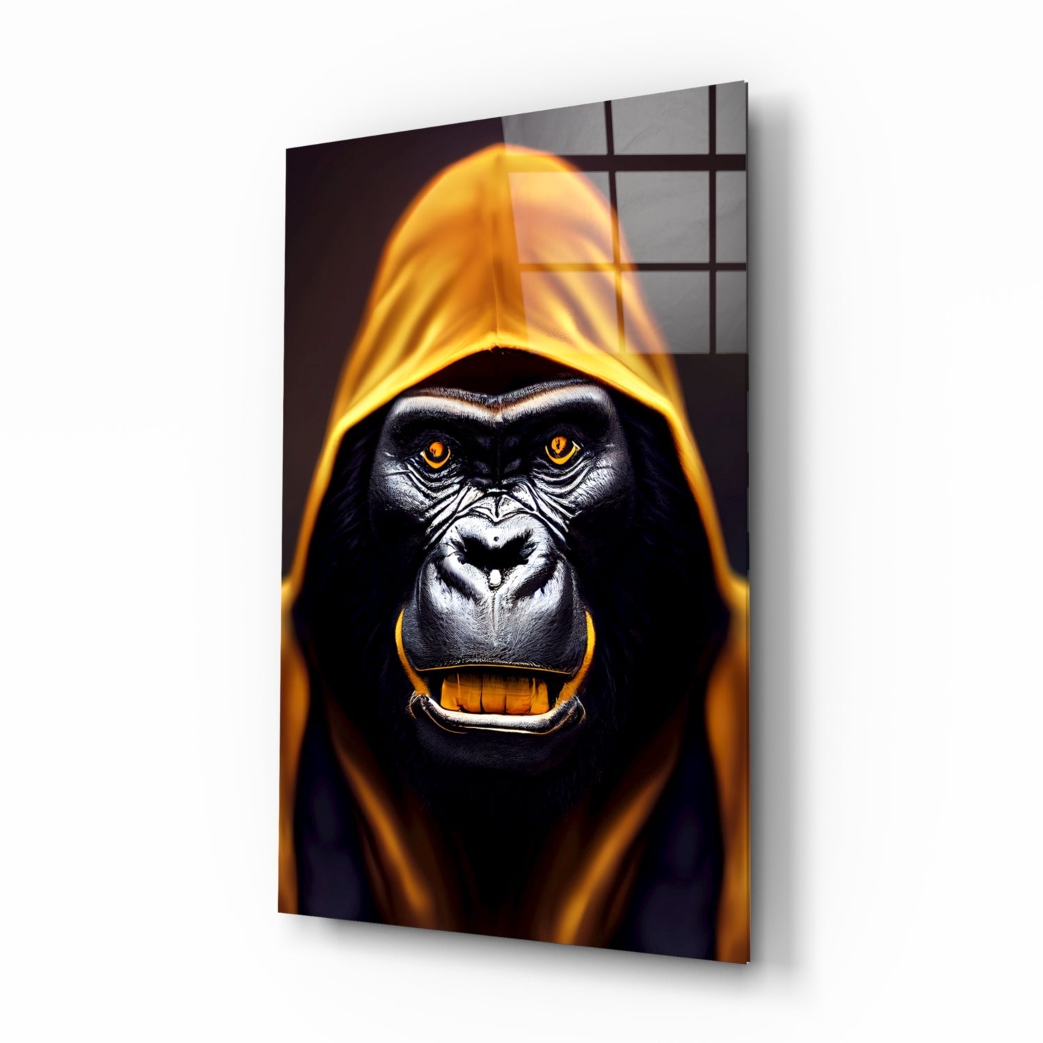 Angry Smile Glass Wall Art  || Designer Collection-0