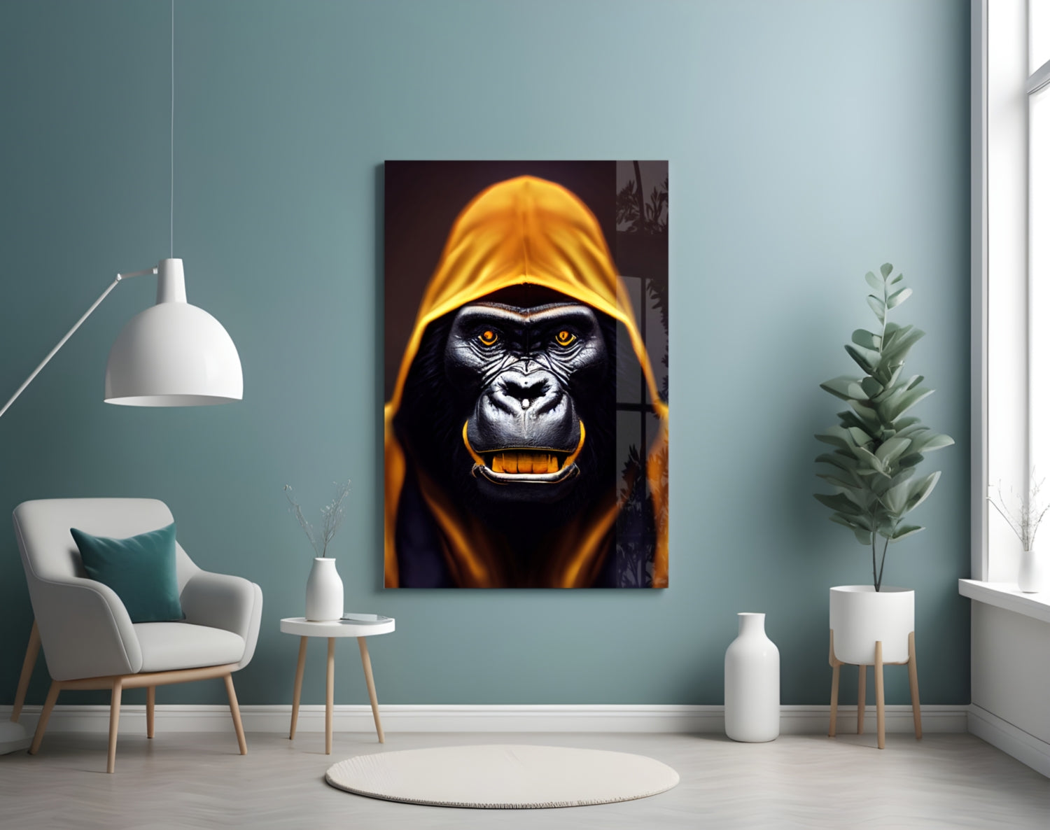 Angry Smile Glass Wall Art  || Designer Collection-3