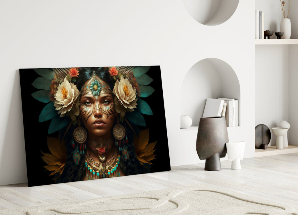 Beauty of the Clan Glass Wall Art  || Designer Collection-2