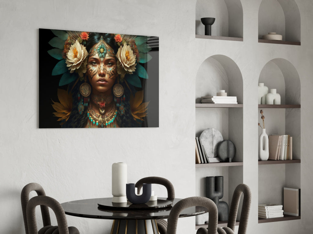 Beauty of the Clan Glass Wall Art  || Designer Collection-4