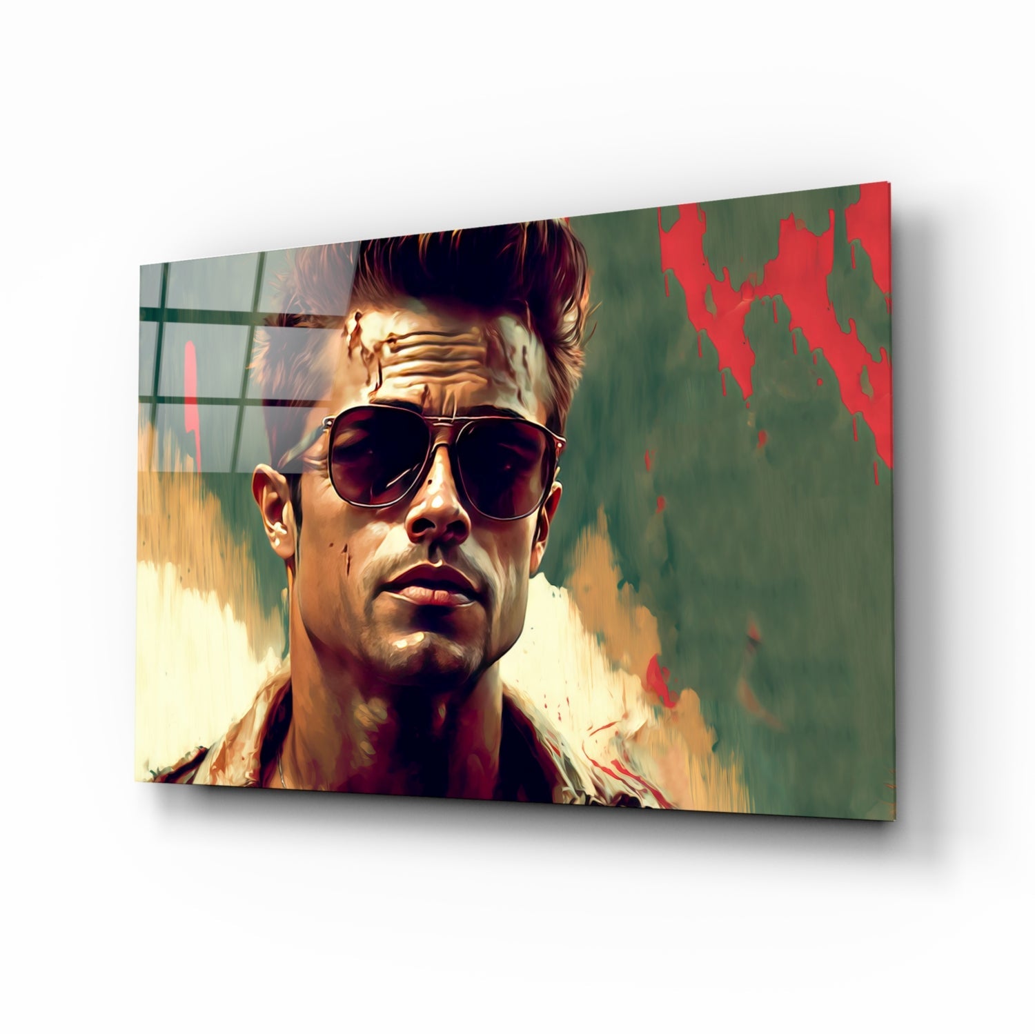 Fight Club - Tyler Durden Glass Wall Art  || Designer Collection-0