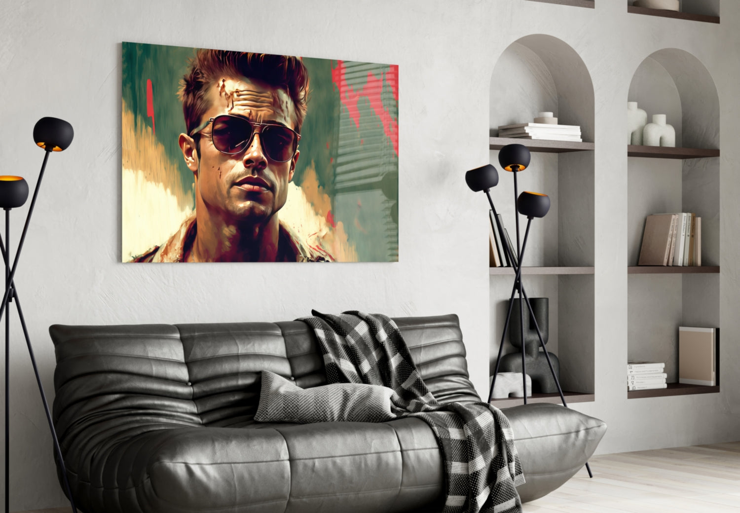 Fight Club - Tyler Durden Glass Wall Art  || Designer Collection-3