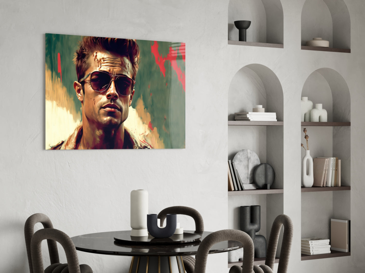Fight Club - Tyler Durden Glass Wall Art  || Designer Collection-4