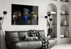 3 Wise Monkeys Glass Wall Art || Designer Collection-3