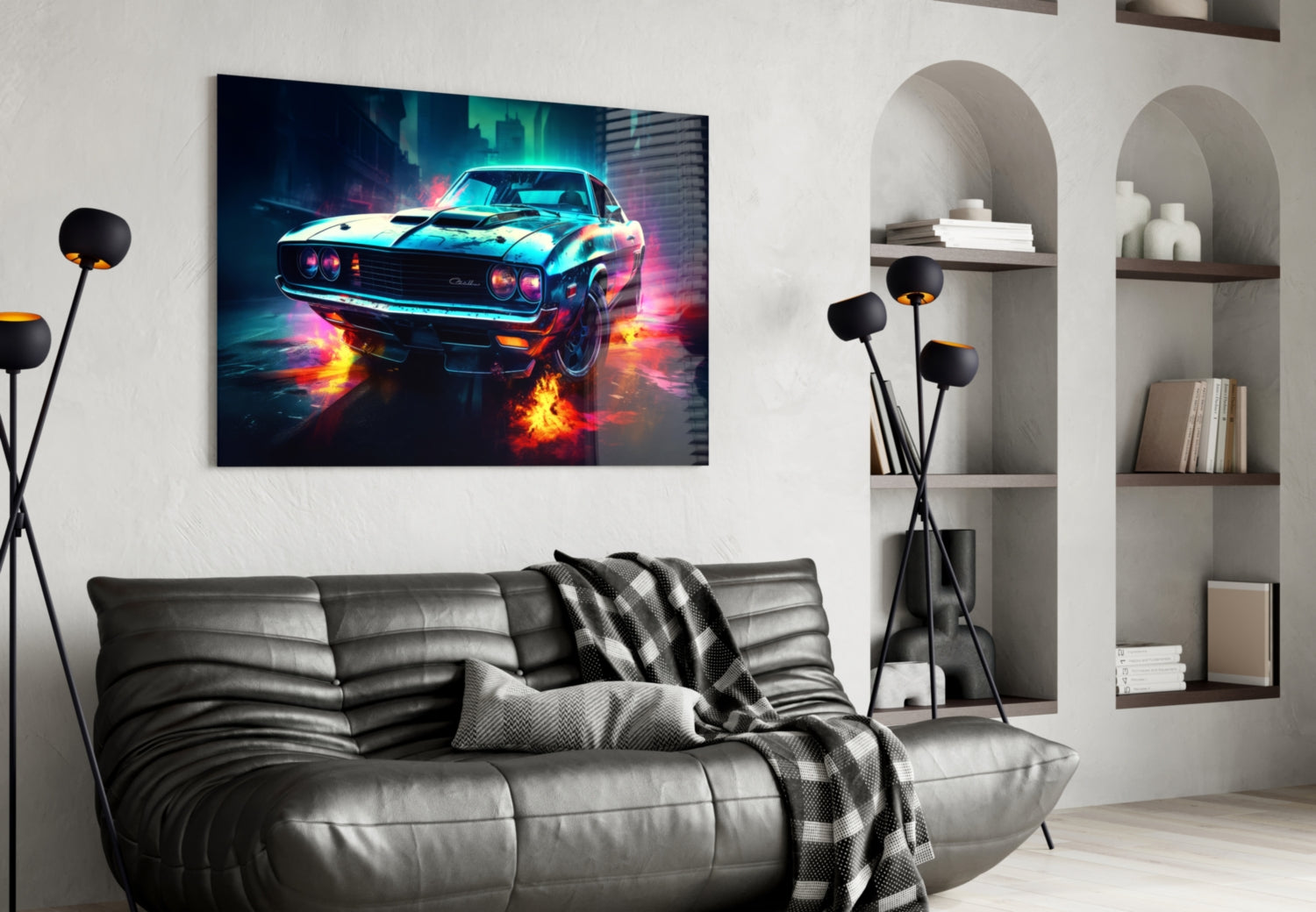 1970 Dodge Challenger  Glass Wall Art || Designer Collection-3