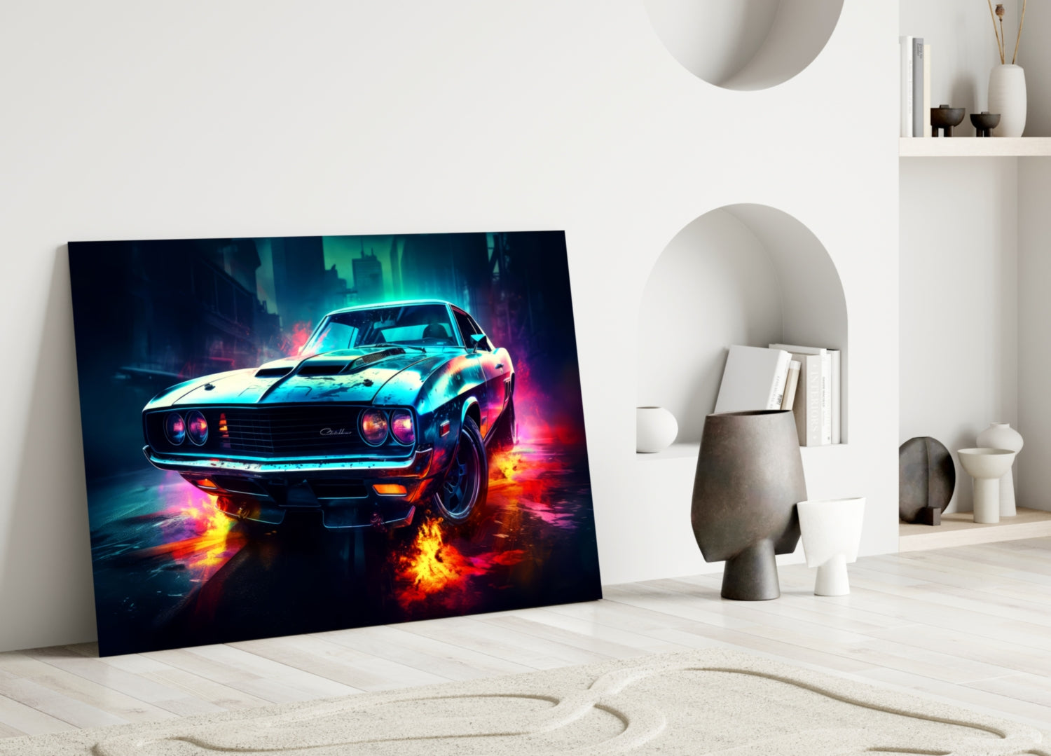 1970 Dodge Challenger  Glass Wall Art || Designer Collection-2