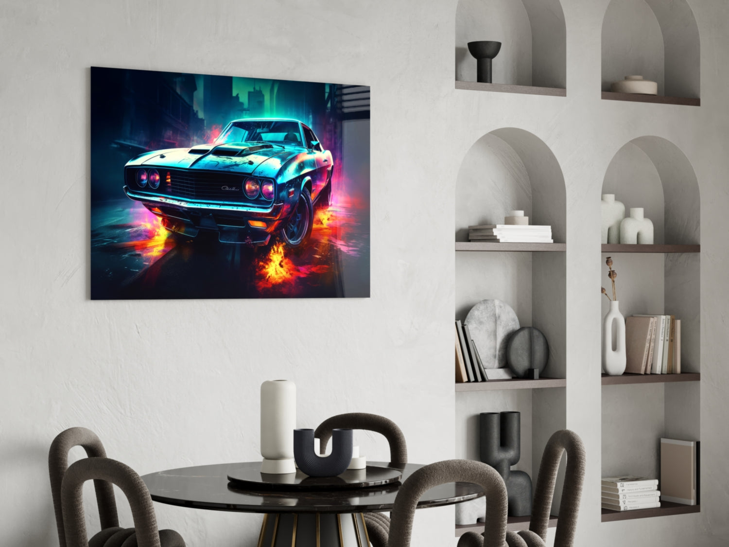 1970 Dodge Challenger  Glass Wall Art || Designer Collection-4