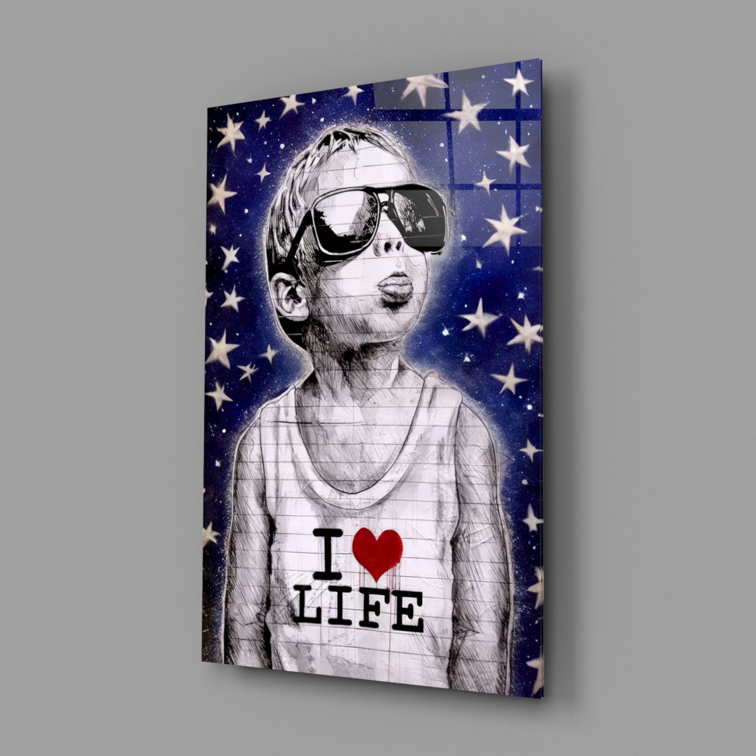 I Love Life Glass Wall Art || Designer Collection-1
