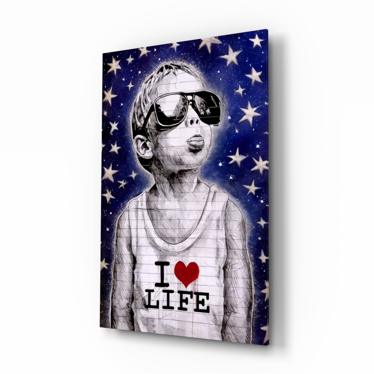 I Love Life Glass Wall Art || Designer Collection-0