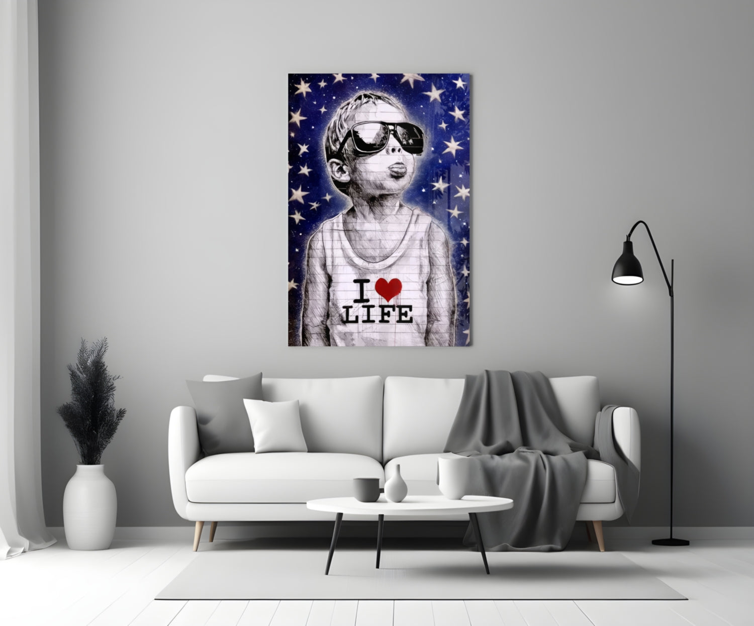 I Love Life Glass Wall Art || Designer Collection-2