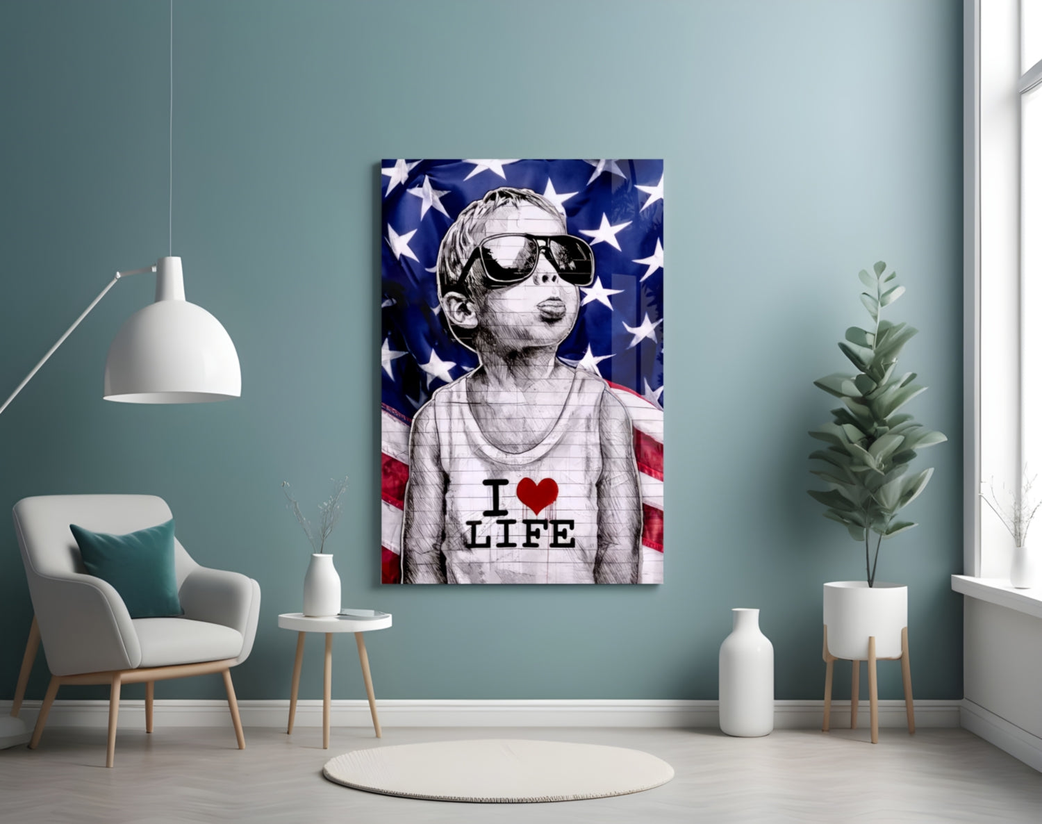 I Love Life Glass Wall Art || Designer Collection-3