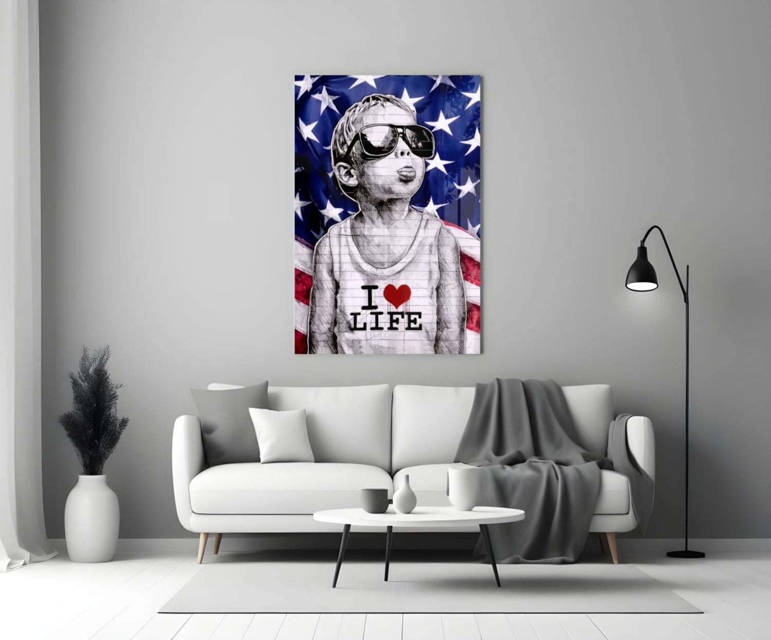 I Love Life Glass Wall Art || Designer Collection-2