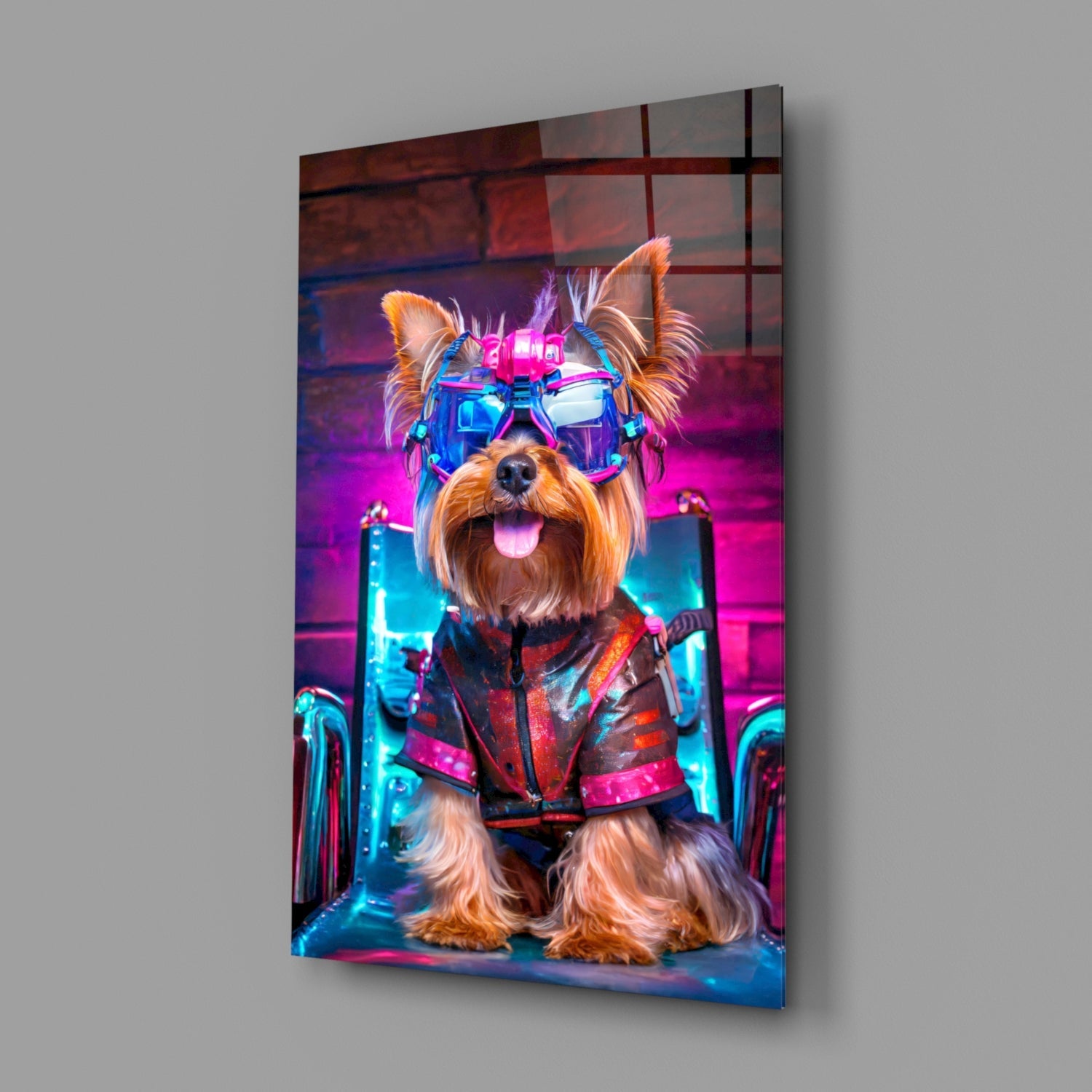 Hip Dog Glass Wall Art || Designer Collection-1
