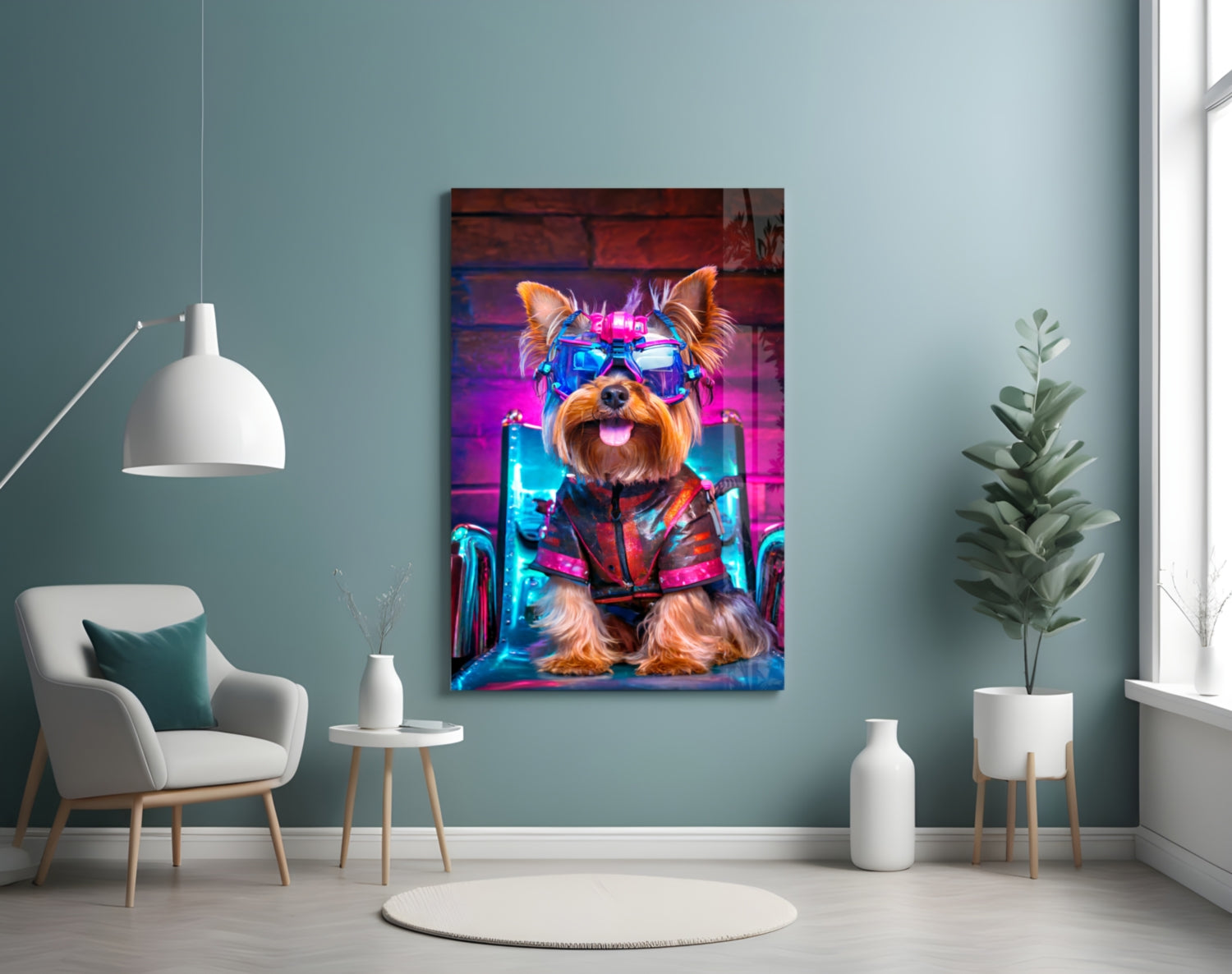 Hip Dog Glass Wall Art || Designer Collection-3
