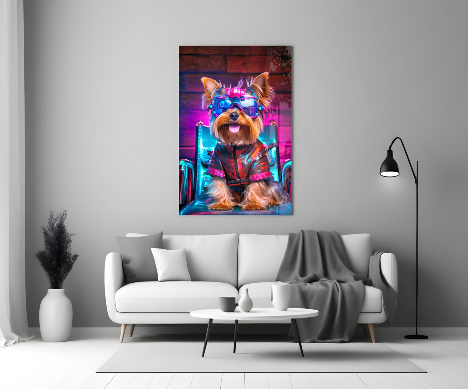 Hip Dog Glass Wall Art || Designer Collection-2