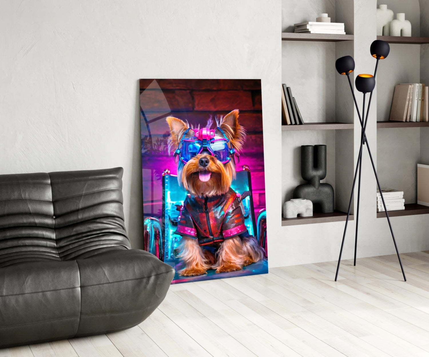 Hip Dog Glass Wall Art || Designer Collection-4