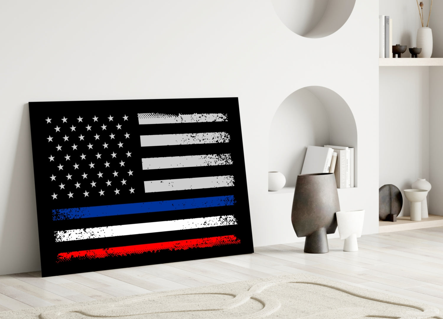 USA-France Flag Glass Wall Art || Designer Collection-2