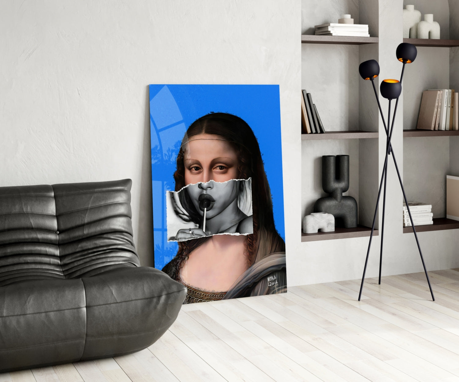 Contemporary Mona Lisa Glass Wall Art || Designer Collection-4