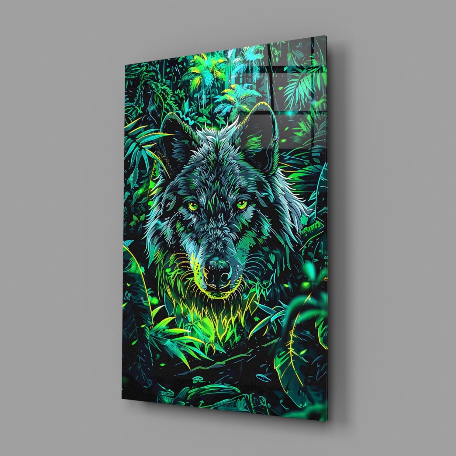 Wolf Glass Wall Art || Designer Collection-1