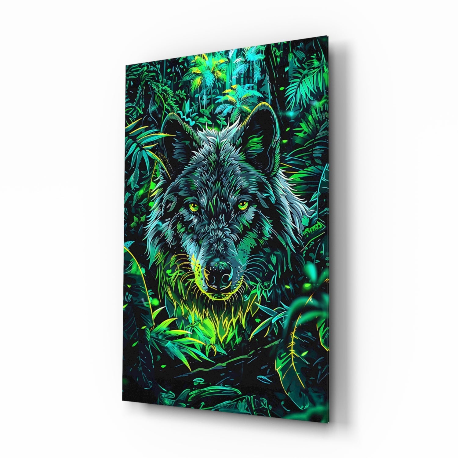 Wolf Glass Wall Art || Designer Collection-0