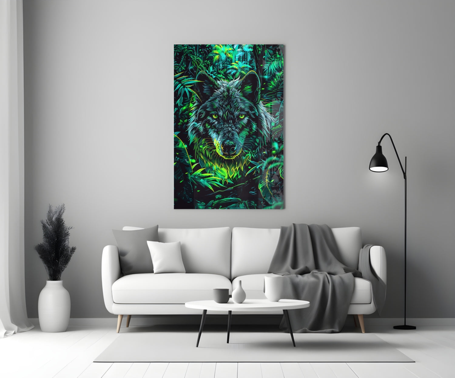 Wolf Glass Wall Art || Designer Collection-2
