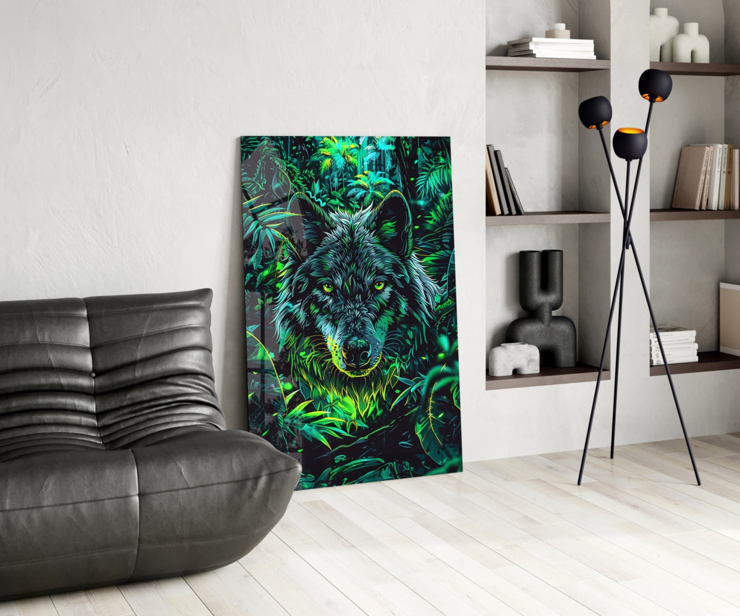 Wolf Glass Wall Art || Designer Collection-4