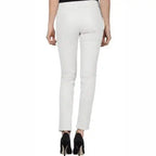 Women’s Elegant White Leather Pants-1