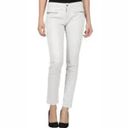 Women’s Elegant White Leather Pants-0