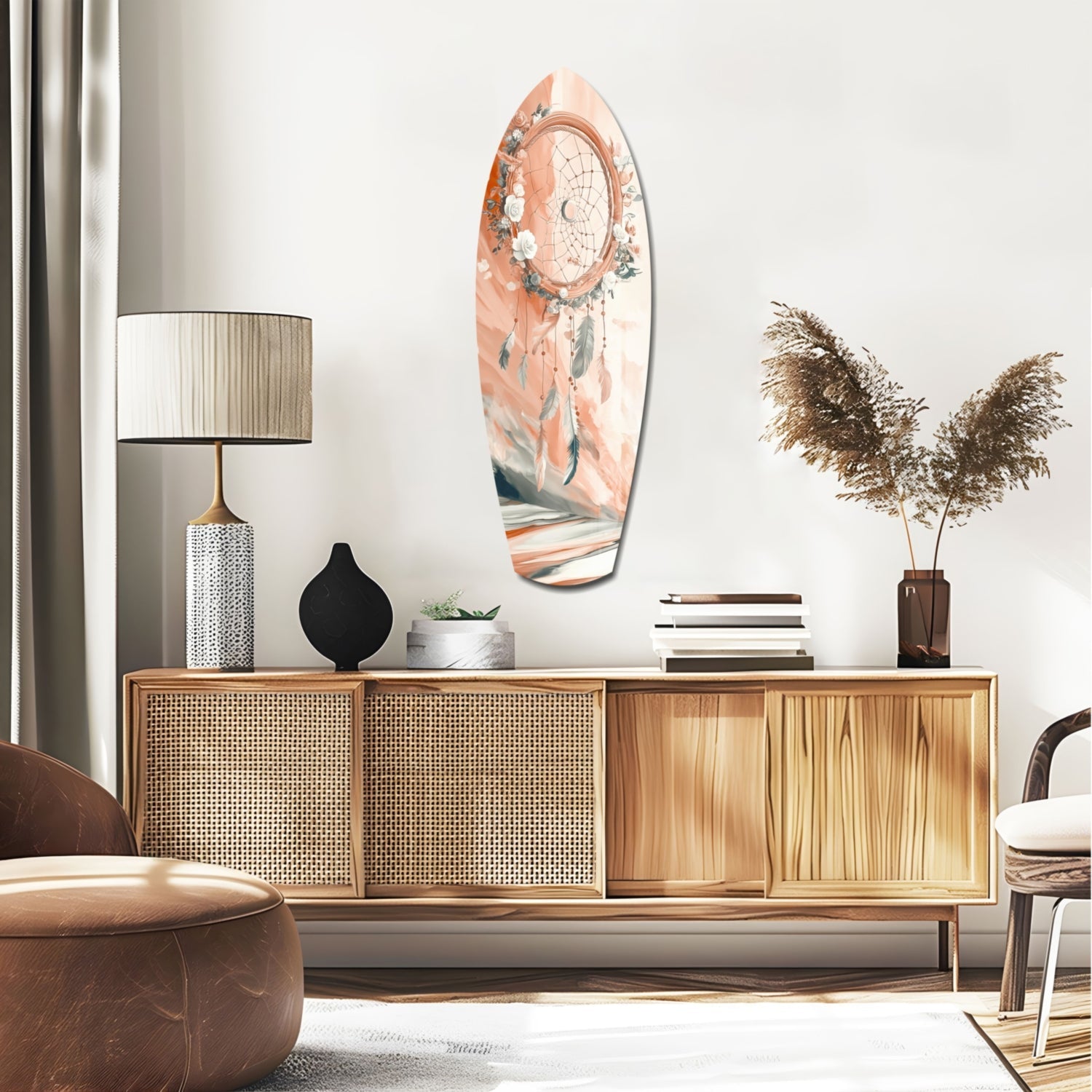 Dreamcatcher Glass Wall Art-1