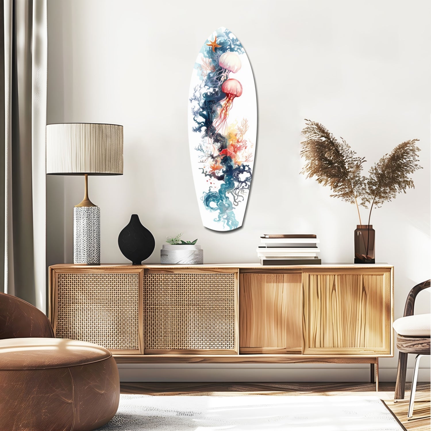 JellyFish Glass Wall Art-1