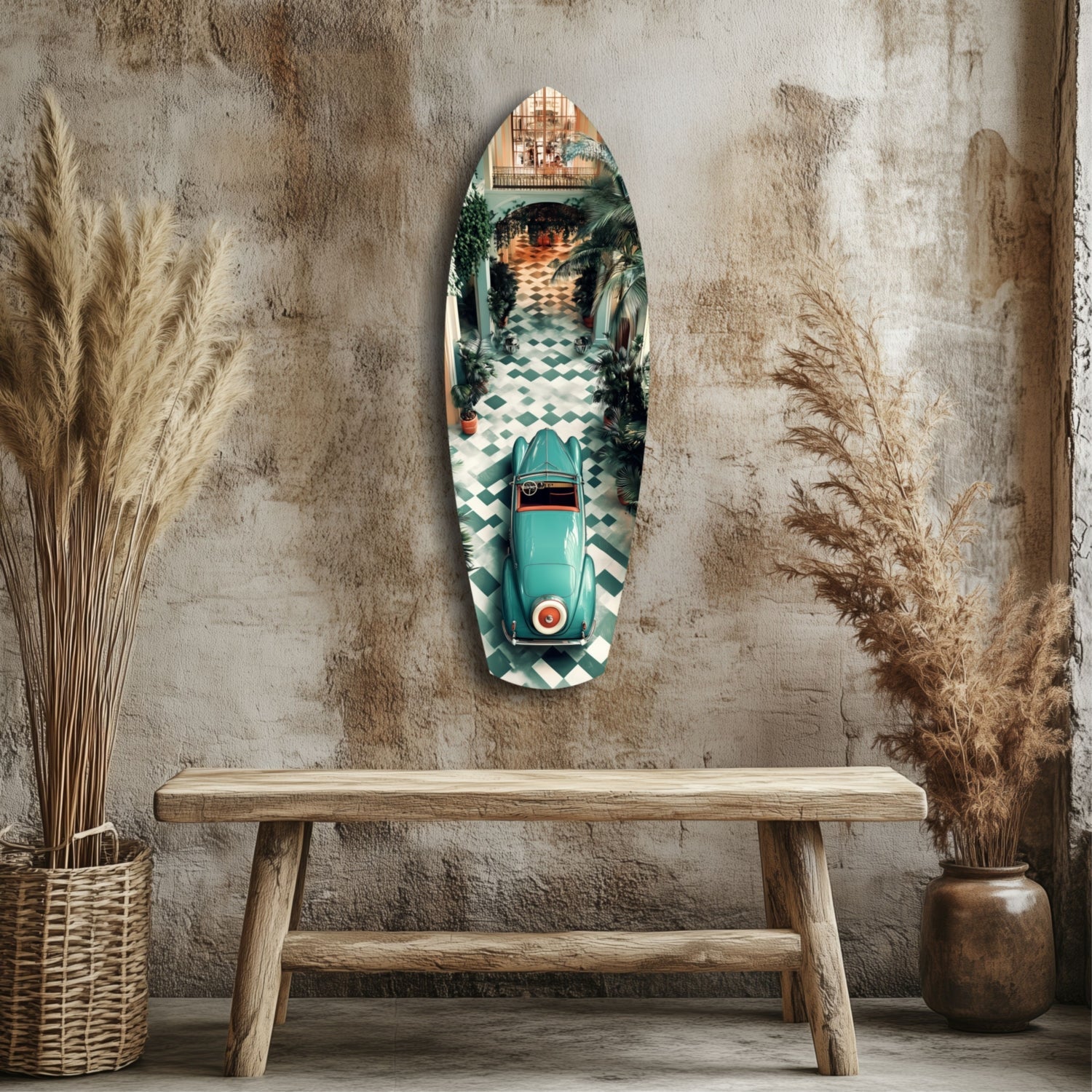 50s Vintage Garage Glass Wall Art-2