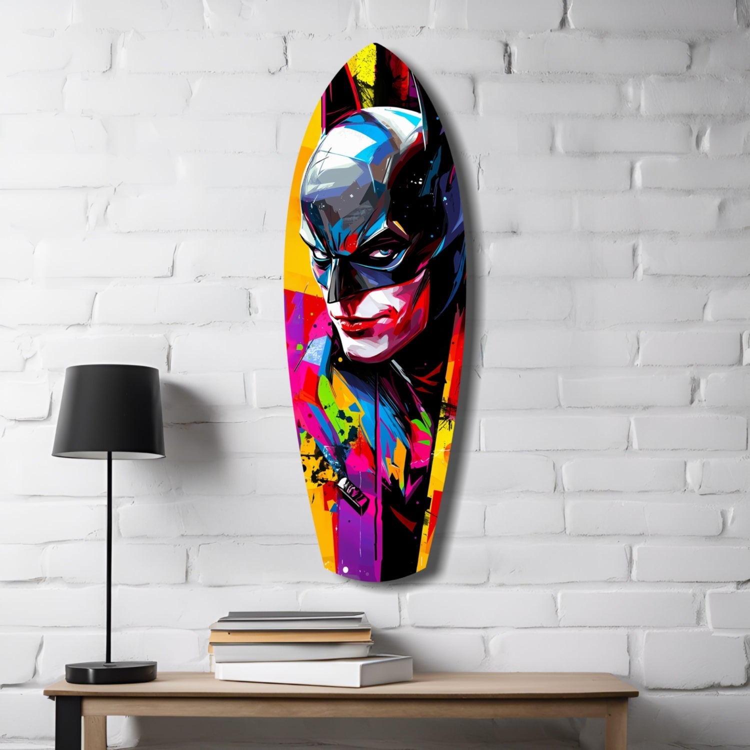 Shadowed Vigilante Glass Wall Art-3
