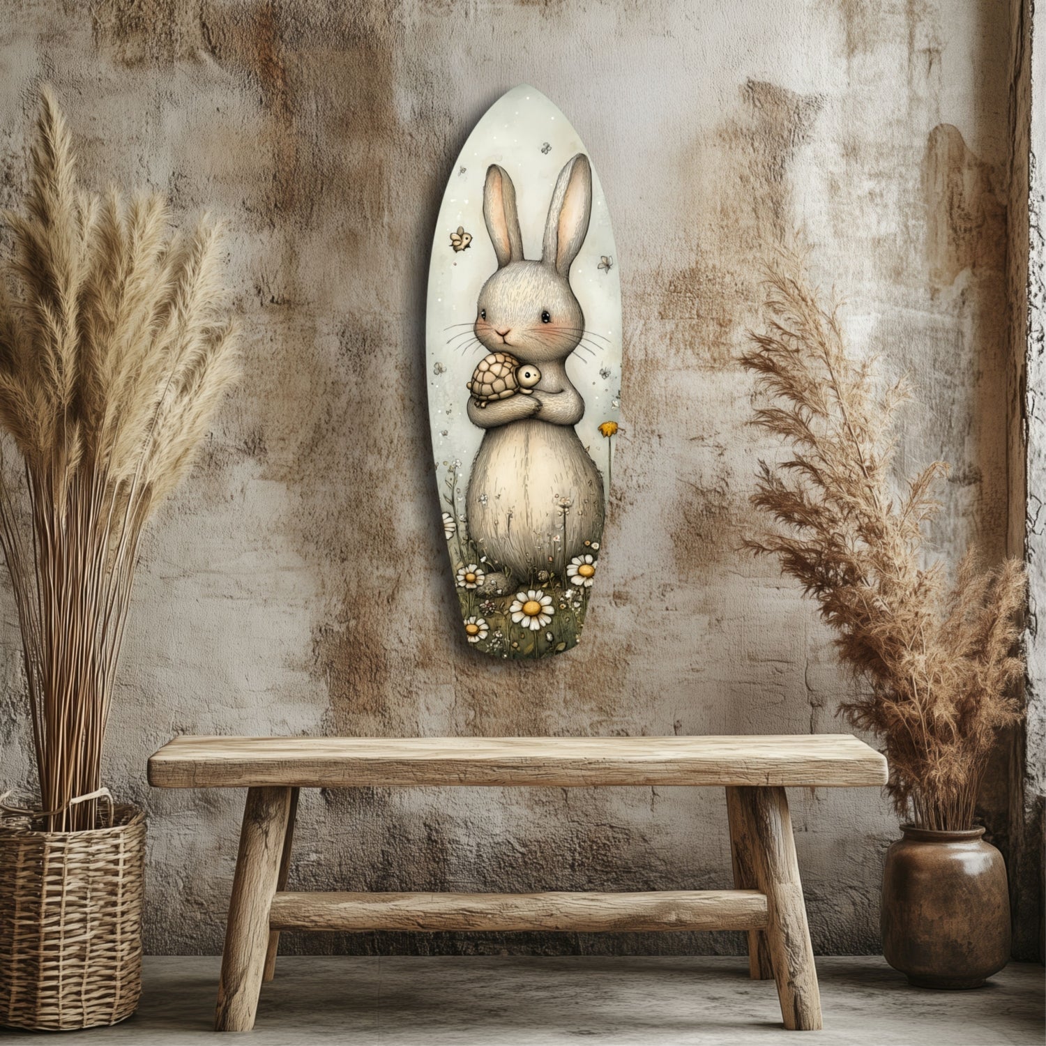 Cute Rabbit Glass Wall Art-2