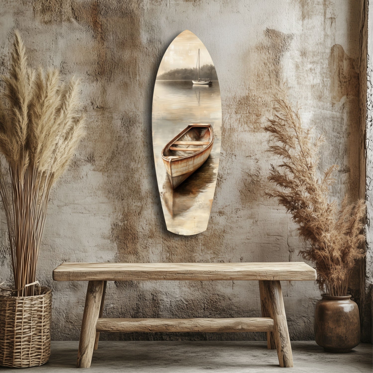 Drift of Solitude Glass Wall Art-2