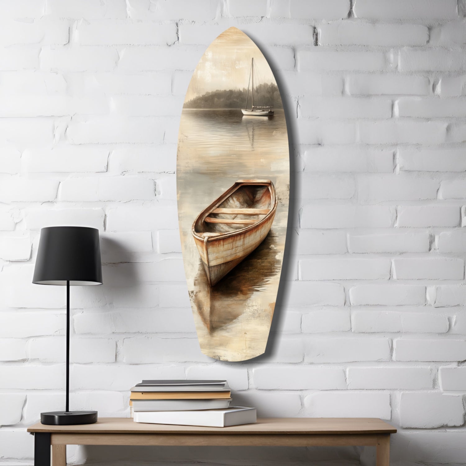 Drift of Solitude Glass Wall Art-3