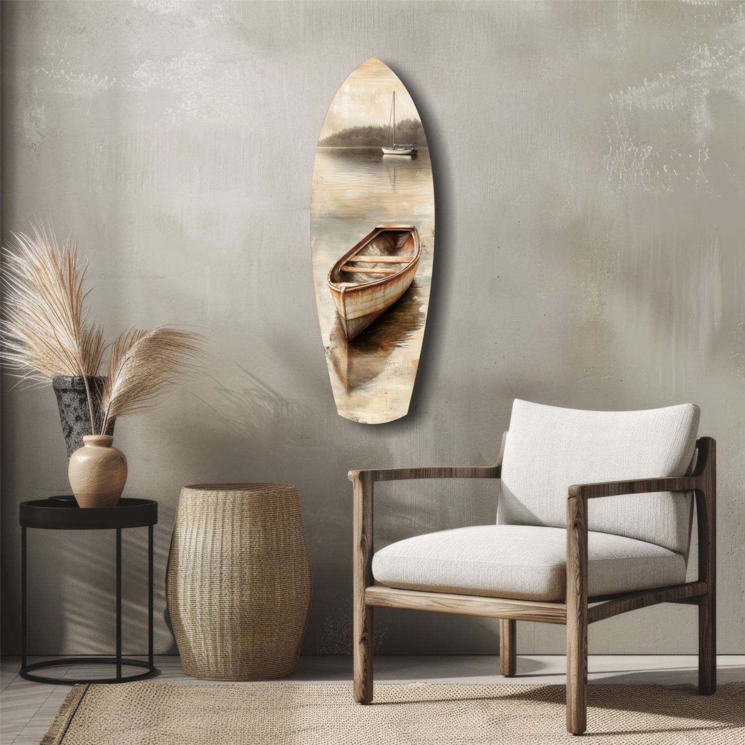 Drift of Solitude Glass Wall Art-4