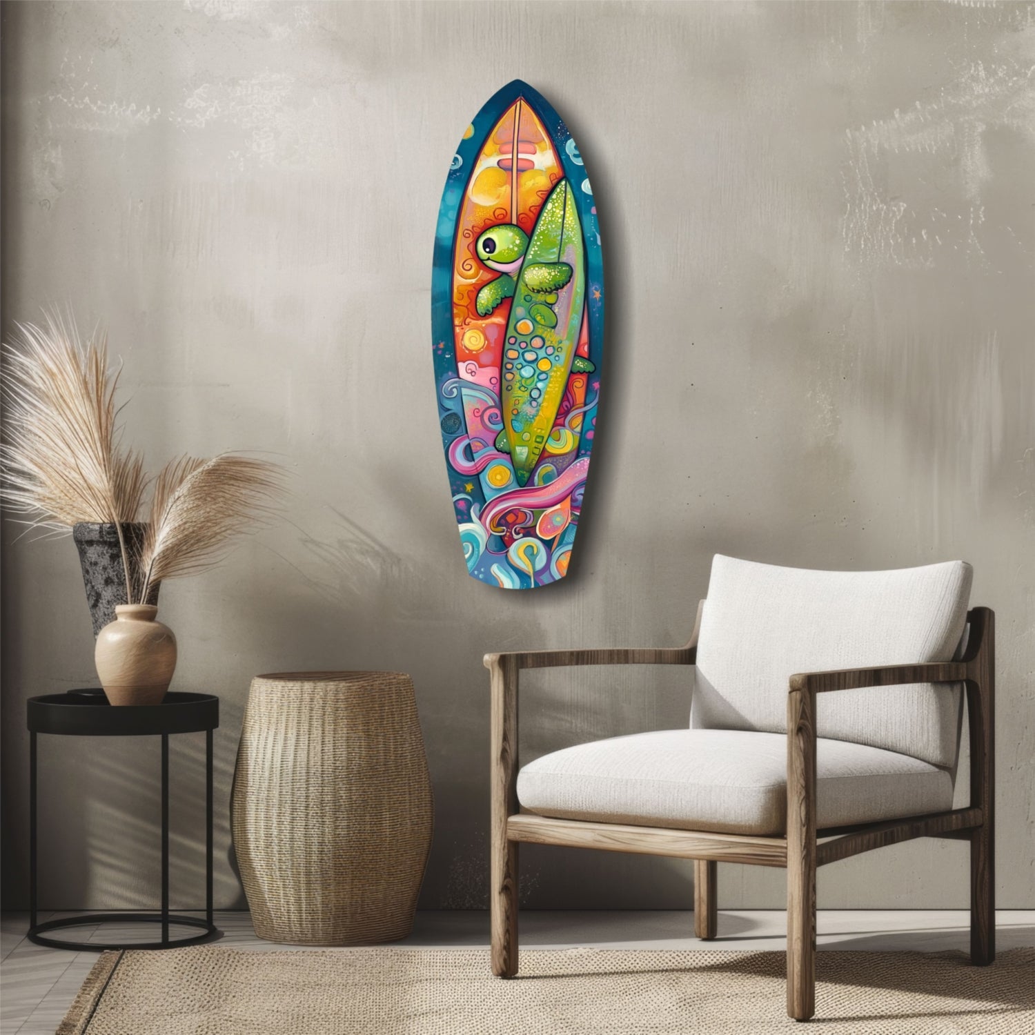 Surfer Caretta Glass Wall Art-4