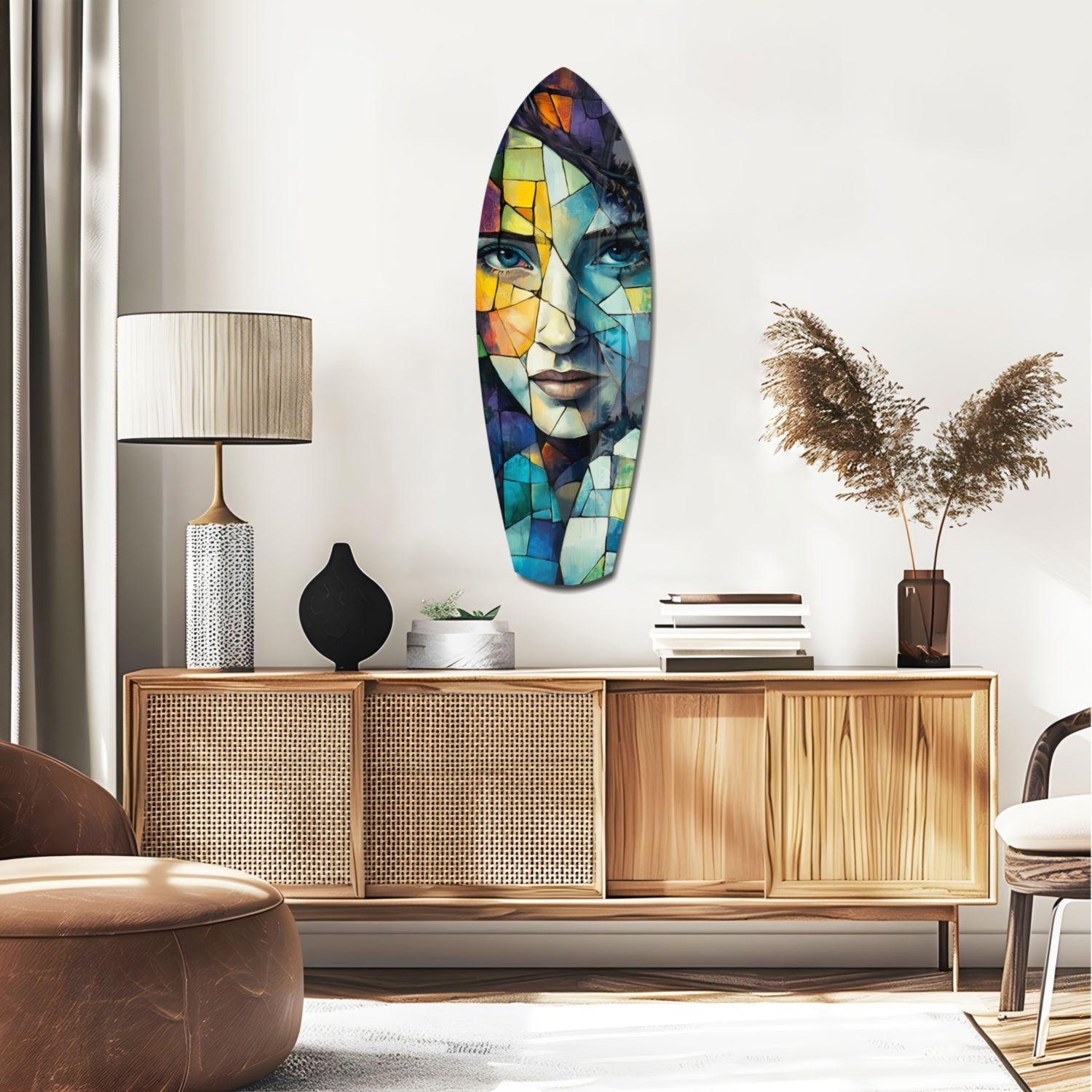 Fragmented Beauty Glass Wall Art-1