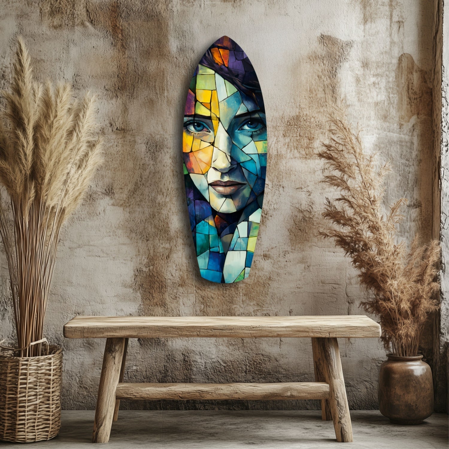 Fragmented Beauty Glass Wall Art-2