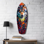 Alone Wolf V3 Glass Wall Art-3