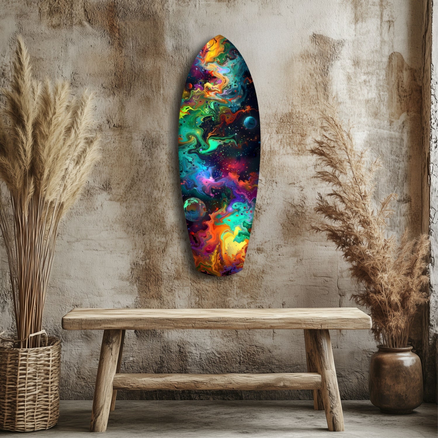 Kinetic Cosmos Glass Wall Art-2