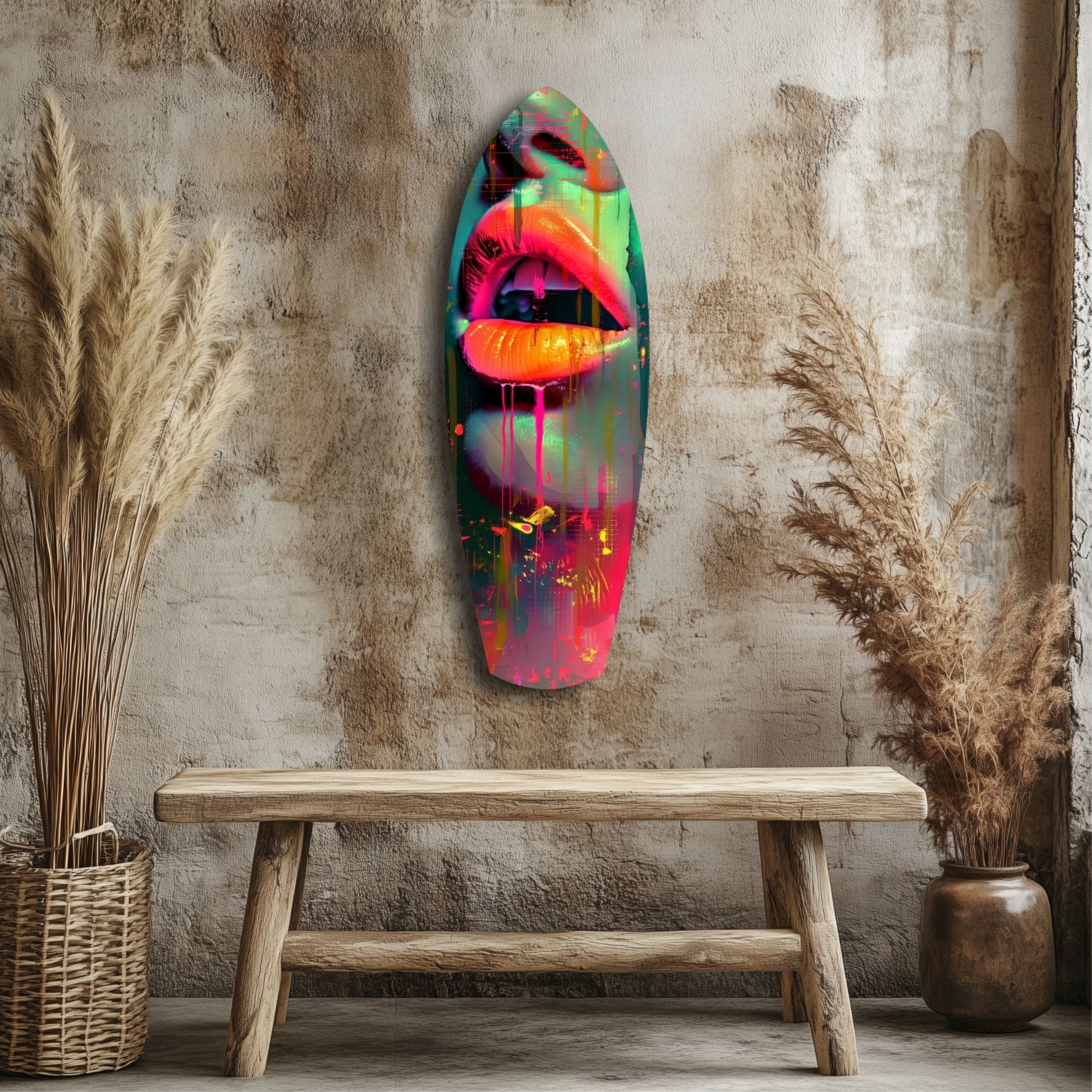 Colorful Lips V13 Glass Wall Art-2