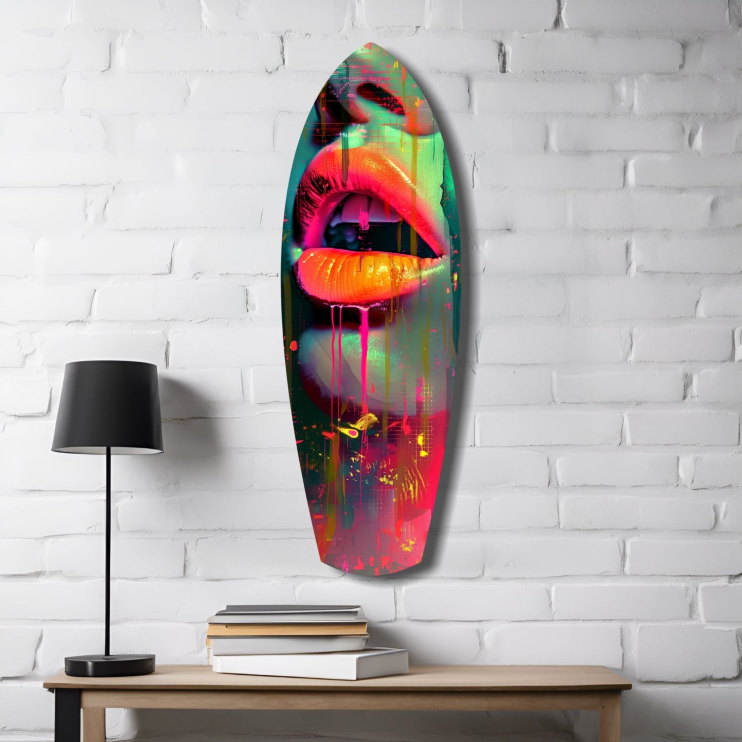 Colorful Lips V13 Glass Wall Art-3