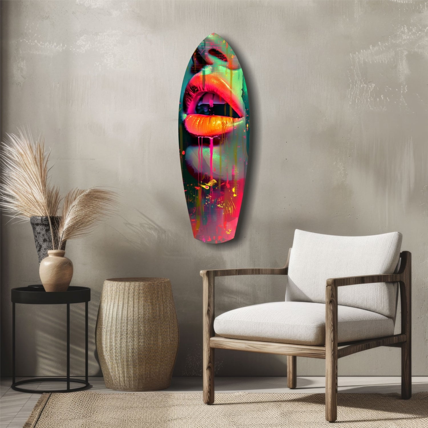 Colorful Lips V13 Glass Wall Art-4
