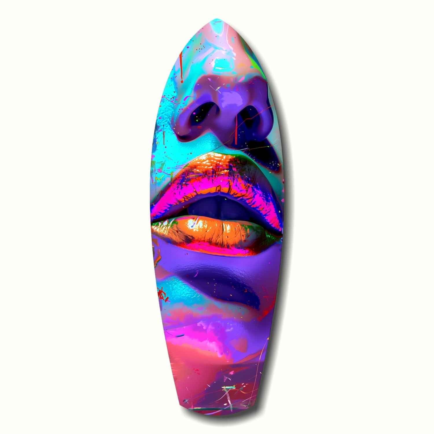 Colorful Lips V14 Glass Wall Art-0